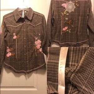 Boho country chic shirt